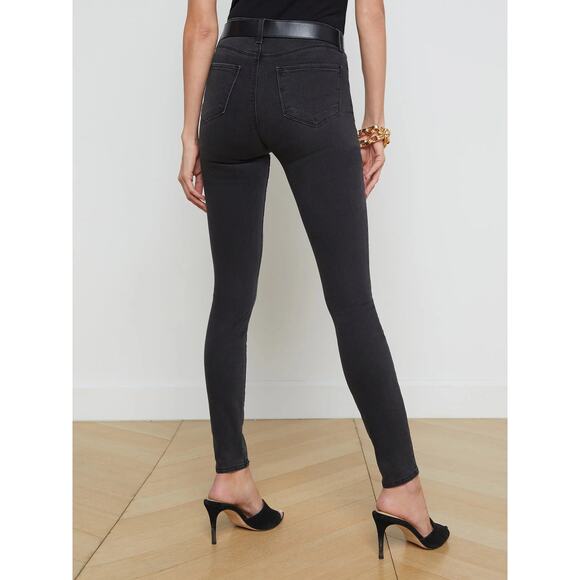 L'AGENCE Marguerite High-Rise Skinny Jeans Women’s Size 27 Dark Stretch Denim - Picture 5 of 16